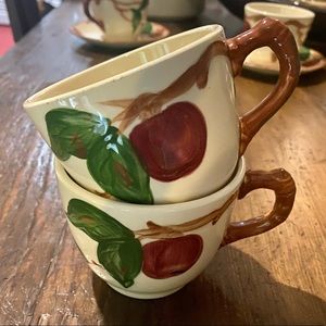 2 vintage Franciscan Apple Earthenware cups